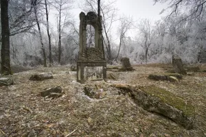 Graveyard in the frost, Fey en Haye, St Mihiel Salient, Bois le Pretre, France Graveyard in the frost, Fey en Haye, St Mihiel Salient, Bois le Pretre, France